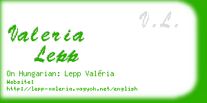 valeria lepp business card