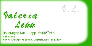 valeria lepp business card